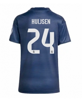 Billige Fotballdrakt Real Madrid Dean Huijsen #24 Replika Bortedrakt Dame 2025-26 Kortermet Billige Fotballdrakt Real Madrid Dean Huijsen #24 Replika Bortedrakt Dame 2025-26 Kortermet
